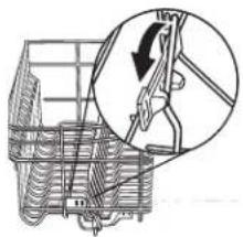 KITCHENAID KDPE234GBS - Pour ajuster les tiges pliables : - 1