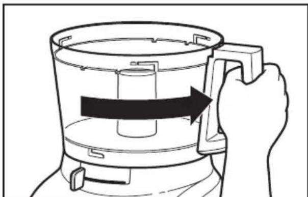 KITCHENAID KFP0722ER - Cómo sujetar el tazon de trabajo - 2