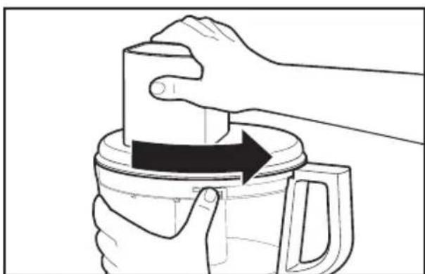 KITCHENAID KFP0722ER - como sujarar la tapa del tzón de trabajo - 1