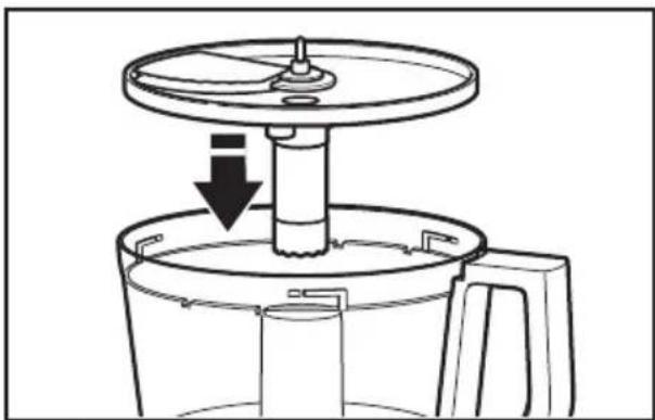 KITCHENAID KFP0722ER - Installing the adjustable slicing disc - 1