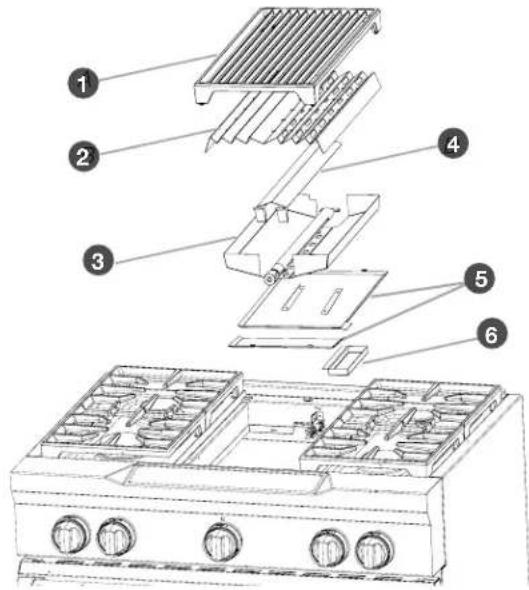 KITCHENAID KDRS407VBK - GRILL (ON SOME MODELS) - 1