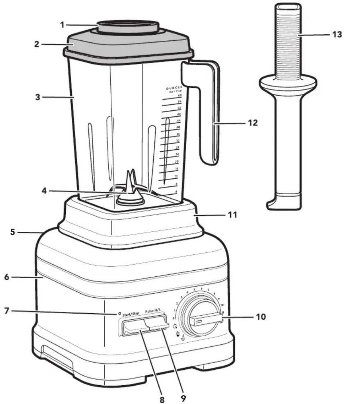 KITCHENAID KSB8270MS - En dehors des États-Unis et de Porto Rico : - 1