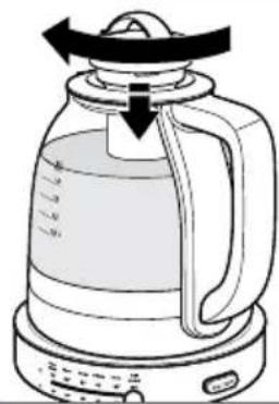 KITCHENAID KEK1322SS - USO DE LA TETERA DE VIDRIO - 2