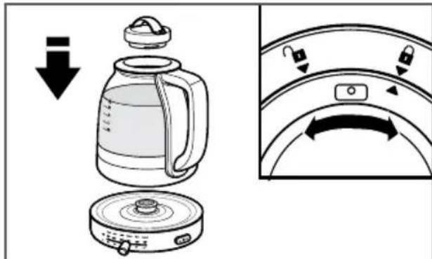 KITCHENAID KEK1322SS - USO DE LA TETERA DE VIDRIO - 2