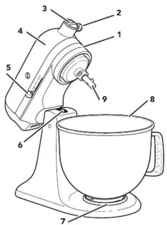 KITCHENAID KSM153PSCL - PIEZAS Y CARACTERÍSTICAS - 1