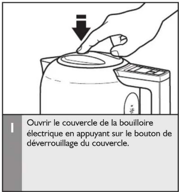 KITCHENAID KEK1222SX - Remplissage de la bouilloire électrique avec de l'eau - 1