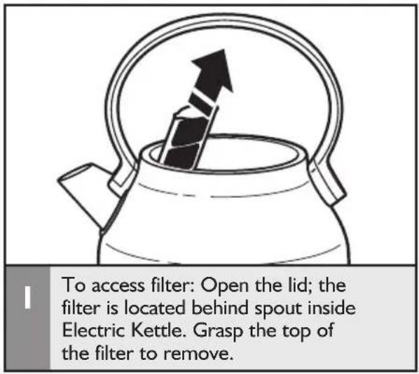 KITCHENAID KEK1222HT - Cleaning the filter - 1