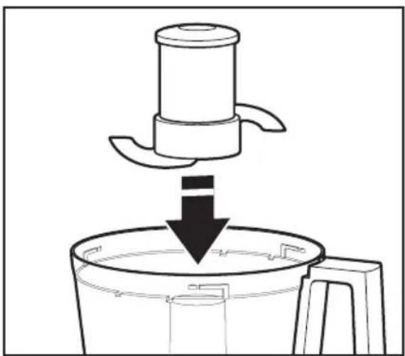 KITCHENAID KFP0922OB - Montage de la lame polyvalente ou de la lame de pétrissage - 1