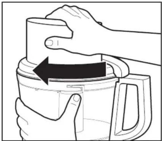 KITCHENAID KFP0922OB - Cómo quitar la tapa del tazón de trabajo de éste - 1