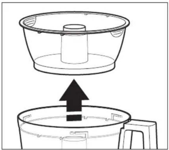 KITCHENAID KFP0922OB - Cómo quitar la tapa del tazón de trabajo de éste - 2