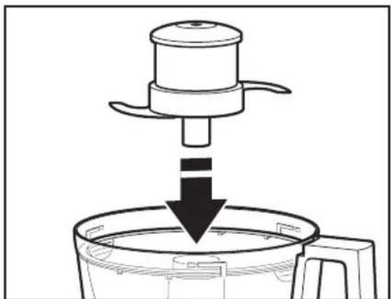 KITCHENAID KFP0922OB - Cómo instalar el minitazón y la minicuchilla - 2