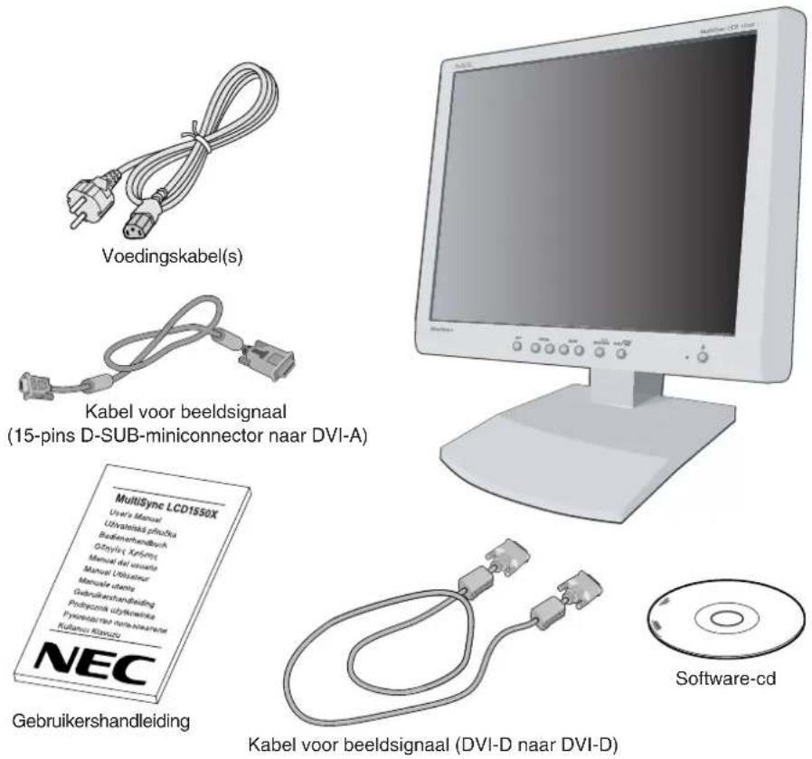 NEC MultiSync LCD1550XBK - Inhoud - 1