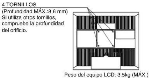 NEC MultiSync LCD1550VMBK - Cómo retirar el soporte del monitor para el montaje - 3