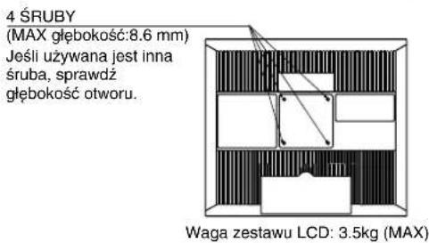 NEC MultiSync LCD1550VMBK - Usuń podstawę montażową monitora - 4