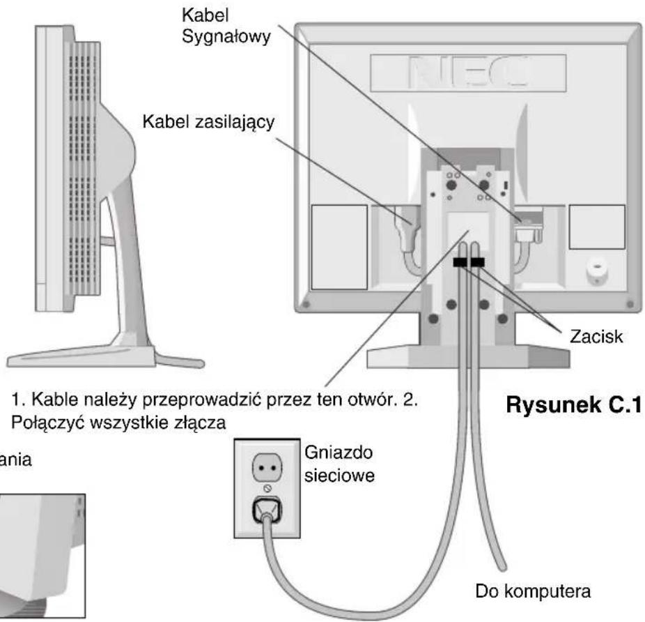NEC MultiSync LCD1530V - Podłączenie monitora - 2