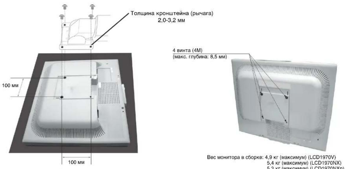 NEC MultiSync LCD1970NXp - YCTaHOBka Ha NOdBnKbI KPOHHTeH - 1
