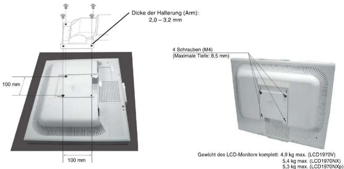 NEC MultiSync LCD1970NXp - Installation auf einem Tragarm - 1