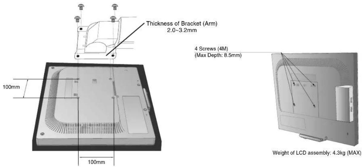 NEC MultiSync LCD1770GX - Flexible Arm Installation - 1