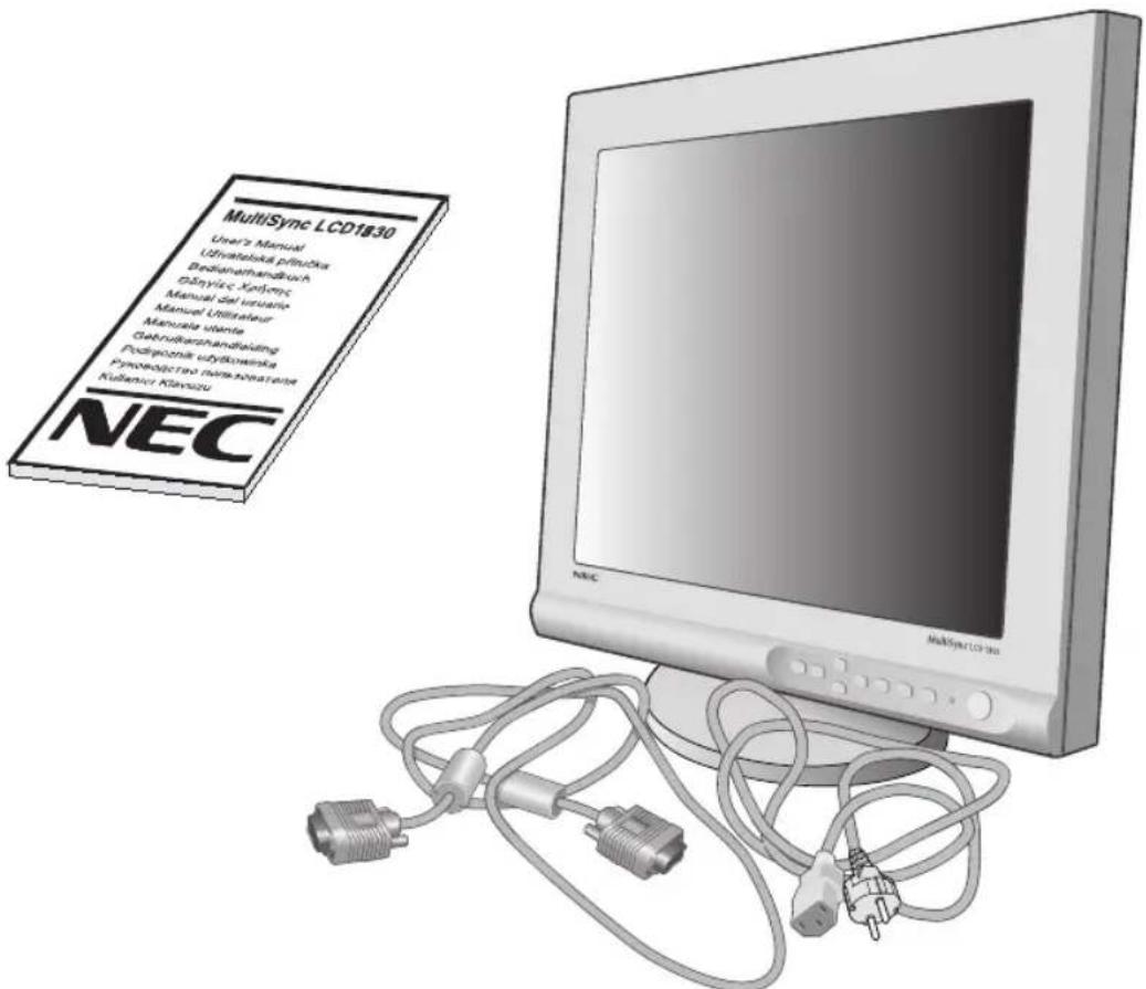 NEC MultiSync LCD1830 - Inhalt - 1