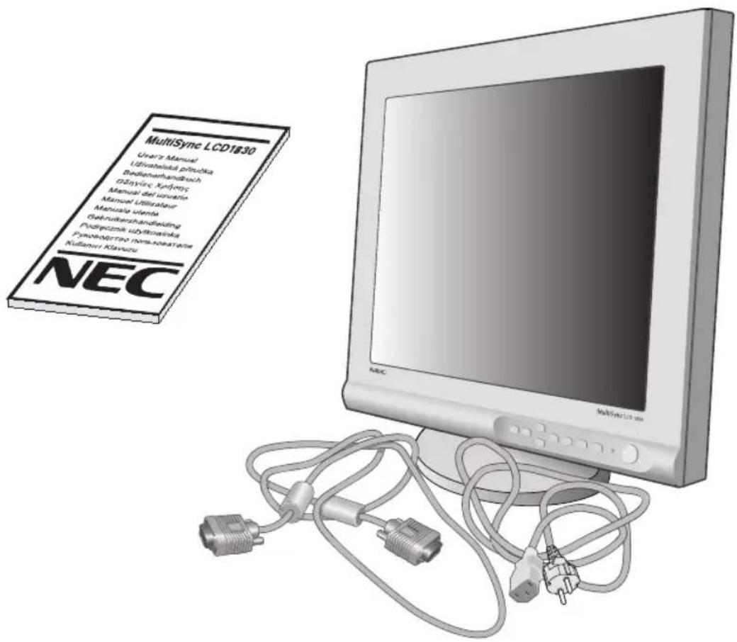 NEC MultiSync LCD1830 - Declaration of the Manufacturer - 4