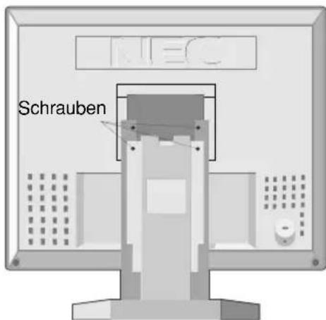 NEC MultiSync LCD1830BK - Entfernen des Monitorfußes für die Montage - 3