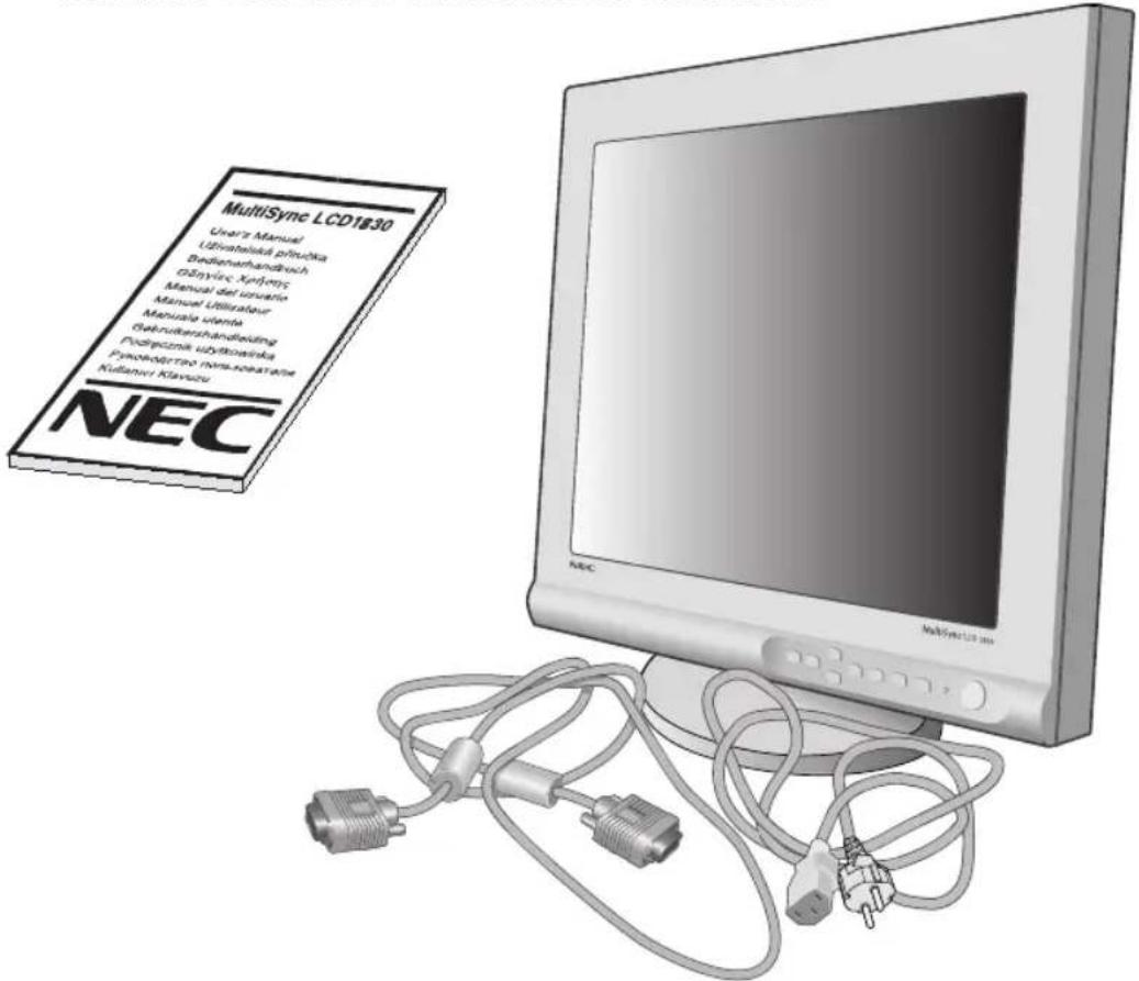NEC MultiSync LCD1830BK - Déclaration du constructeur - 4
