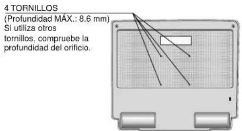 NEC MultiSync LCD1560VM - Cómo retirar el soporte del monitor para el montaje - 4