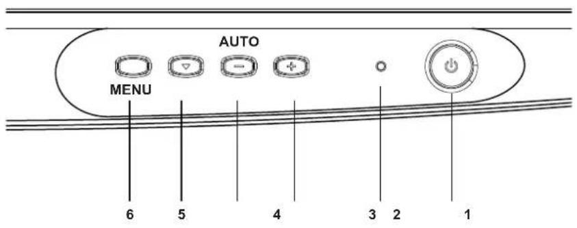 NEC MultiSync LCD1700V - Uživatelské ovládací prvky - 1