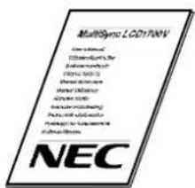 NEC MultiSync LCD1700V - Desembalaje - 2