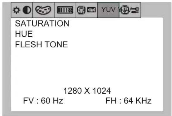 NEC MultiSync LCD1700V - Sub-menu OSD - 5