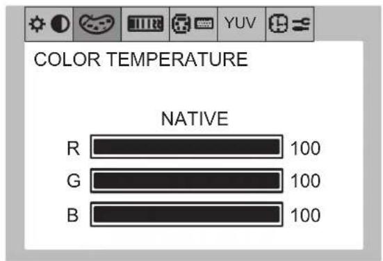 NEC MultiSync LCD1700V - Sub-menu OSD - 2