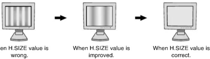 NEC MultiSync LCD2080UXBK - H.SIZE (Analog input only) - 1