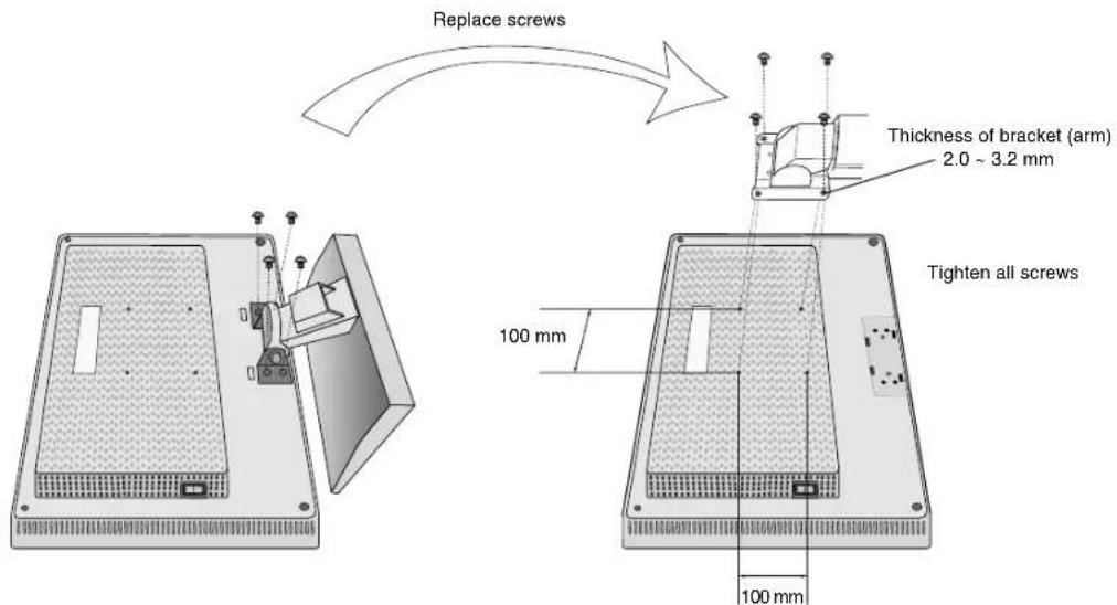 NEC LCD1701 - Remove Monitor Stand for Mounting - 5