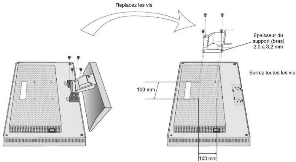 NEC LCD1701 - Dépose du support du moniteur pour montage - 3