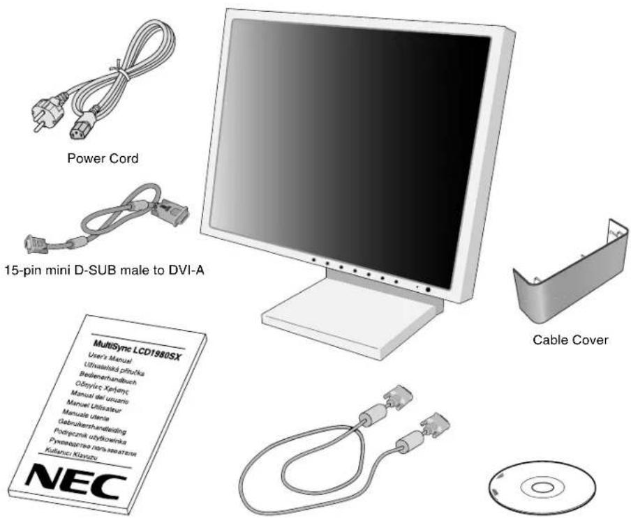 NEC MultiSync LCD1980SX - Contents - 1