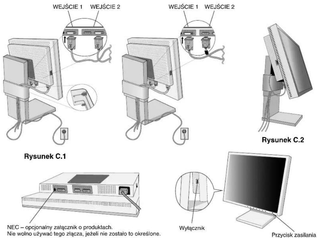 NEC MultiSync LCD1980FXi - Podłączenie monitora - 3