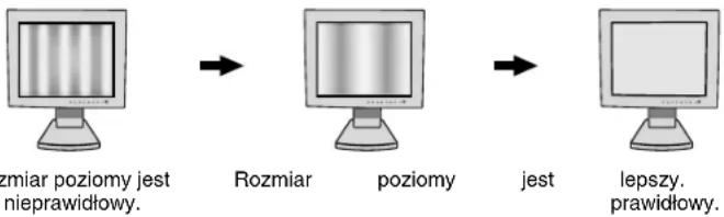 NEC MultiSync LCD1980FXi - SIZE (rozmiar poziomy) (OSM ROTATION (obracanie menu ekranowego): poziome) lub V. SIZE (rozmiar poziomy) (OSM ROTATION (obracanie menu ekranowego): pionowe) (tylko wejście analogowe) - 1