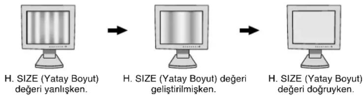 NEC MultiSync LCD1980FXi - SIZE (YATAY BOYUT) (OSM ROTASYON: Yatay) veya V. SIZE (DİKEY BOYUT) (OSM ROTASYON: Dikey) (Sadece Analog girişte) - 1