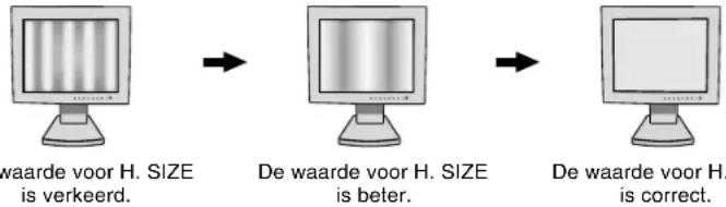 NEC MultiSync LCD1980FXi - SIZE (Breedte) (OSM-ROTATIE: Liggend) of V. SIZE (Hoogte) (OSM-ROTATIE: Staand) (alleen analoge ingang) - 1