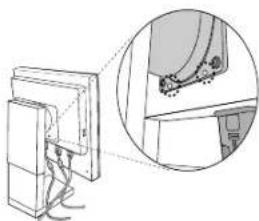 NEC MultiSync LCD1980FXi - Rimozione del supporto monitor per il montaggio - 3