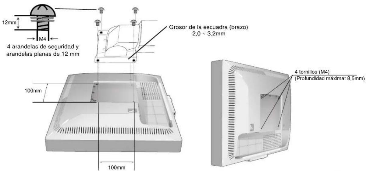 NEC MultiSync 90GX² Pro - Cómo instalar el brazo flexible - 1