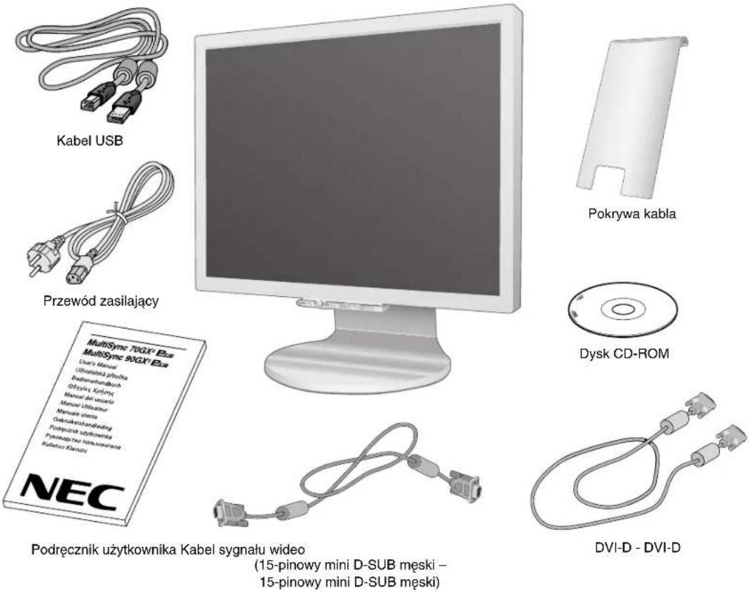 NEC MultiSync 90GX² Pro - Zawartość opakowania - 1