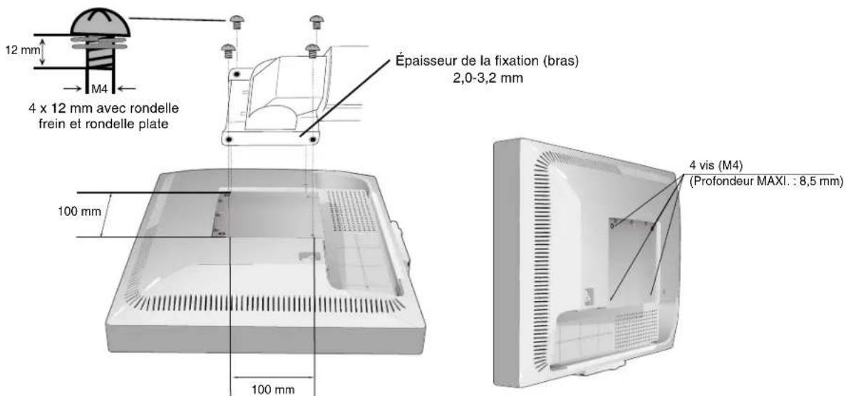 NEC MultiSync 90GX² Pro - Dépose pour montage du support du moniteur - 3