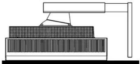 NEC SpectraView Reference 21 - Отсоединение подставки монитора перед установкой - 1