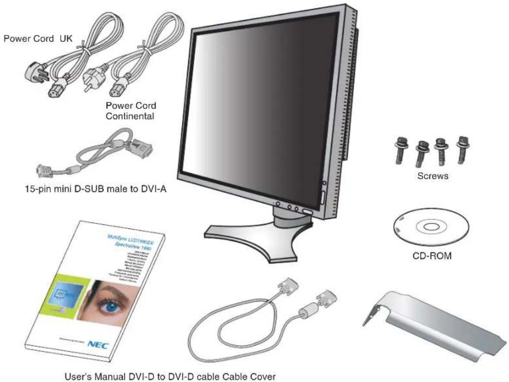 NEC SpectraView 1990p - Contents - 1