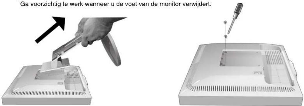 NEC MultiSync 20WGX² Pro - Monitorvoet verwijderen voor permanente montage - 4