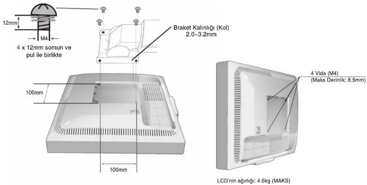 NEC MultiSync 20WGX² Pro - Esnek Kolun Takilmasi - 1
