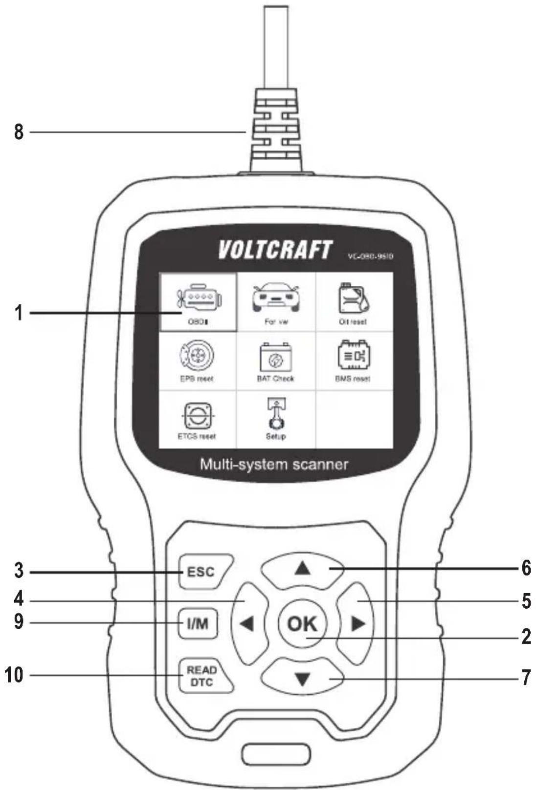 VOLTCRAFT VCOBD9610 - Produktübersicht - 1