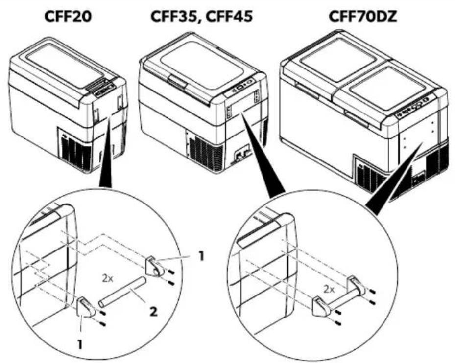 DOMETIC CFF70DZ - Montaggio (elle maniglie - 1