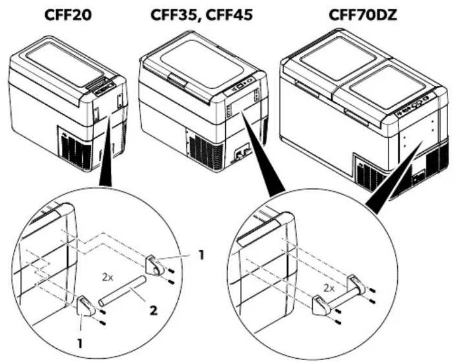 DOMETIC CFF12 - De han( grepen monteren - 1